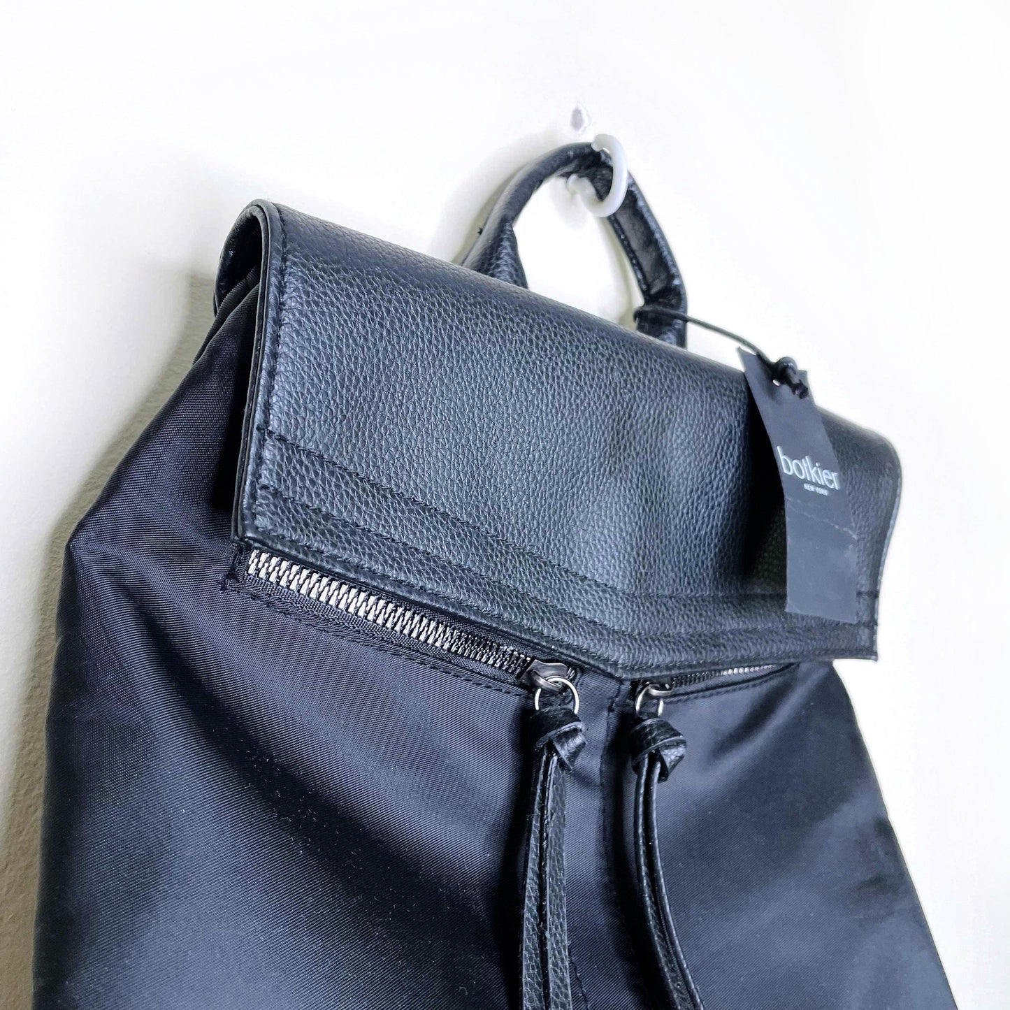 nwt botkier 'trigger' mini nylon leather backpack