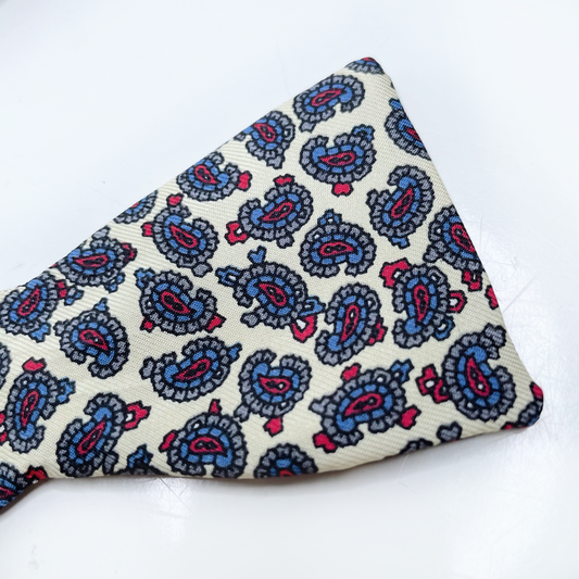 vintage bancroft silk paisley adjustable bow tie