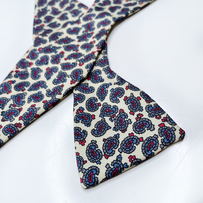 vintage bancroft silk paisley adjustable bow tie