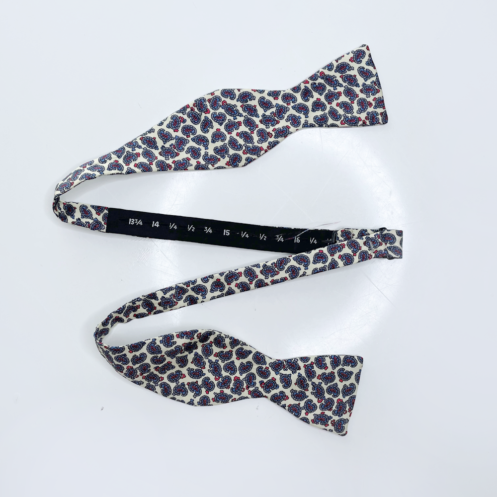 vintage bancroft silk paisley adjustable bow tie