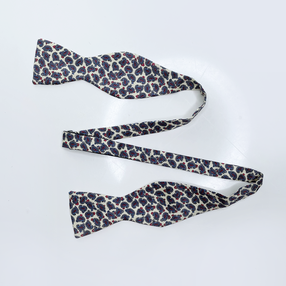 vintage bancroft silk paisley adjustable bow tie