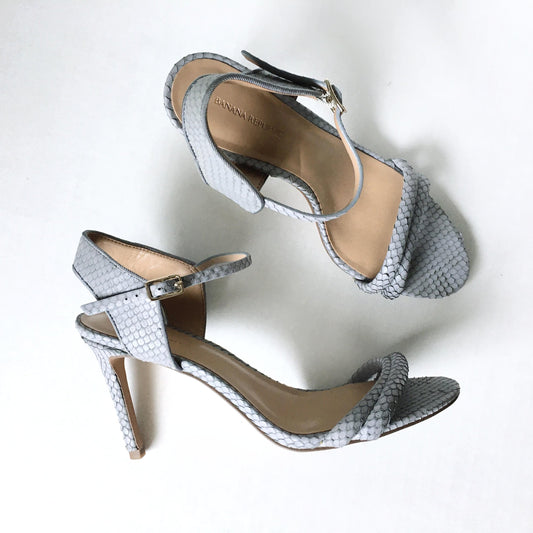 Banana Republic Python Ankle Strap Heels - size 8