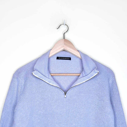 brandy melville cropped 1/4 zip natalie sweater - size small