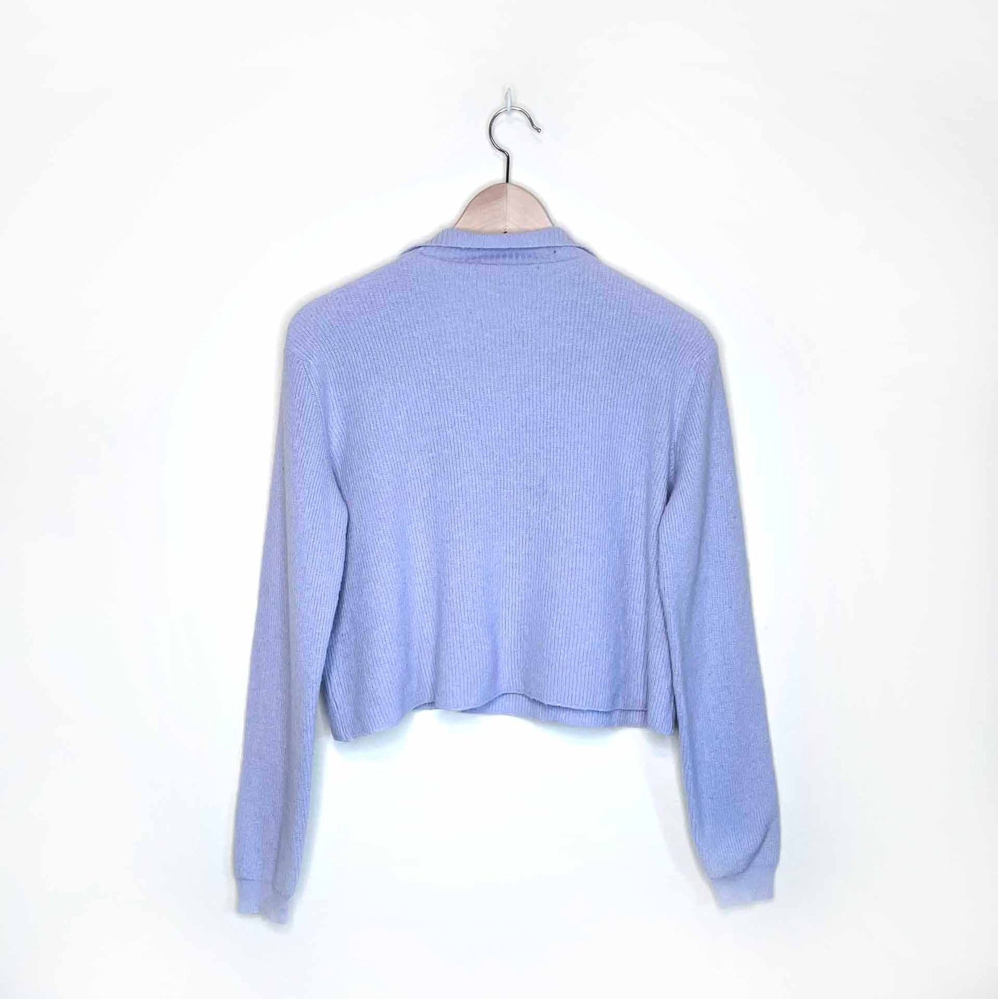 brandy melville cropped 1/4 zip natalie sweater - size small