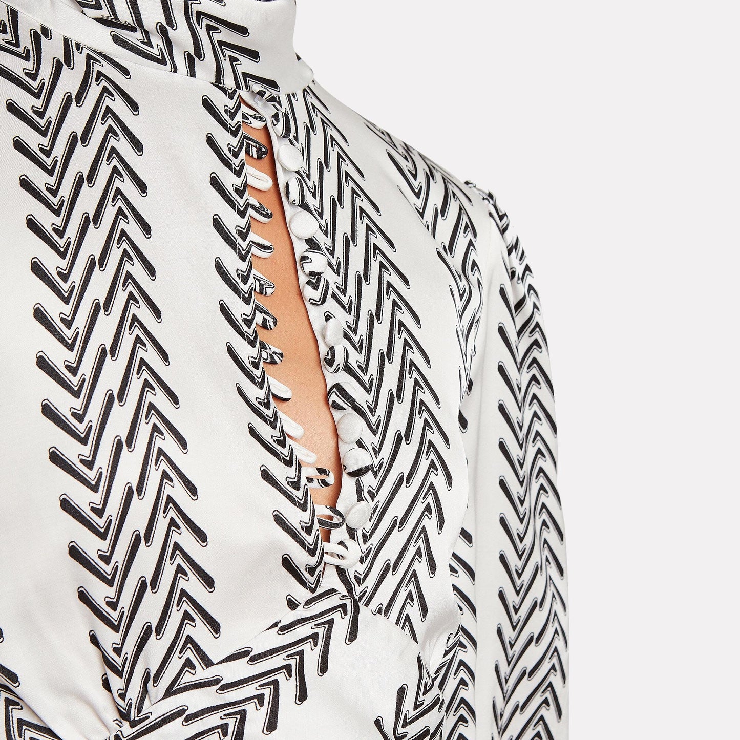 nwt birgitte herskind zoey satin turtleneck blouse - size 10 / 40