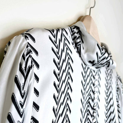 nwt birgitte herskind zoey satin turtleneck blouse - size 10 / 40