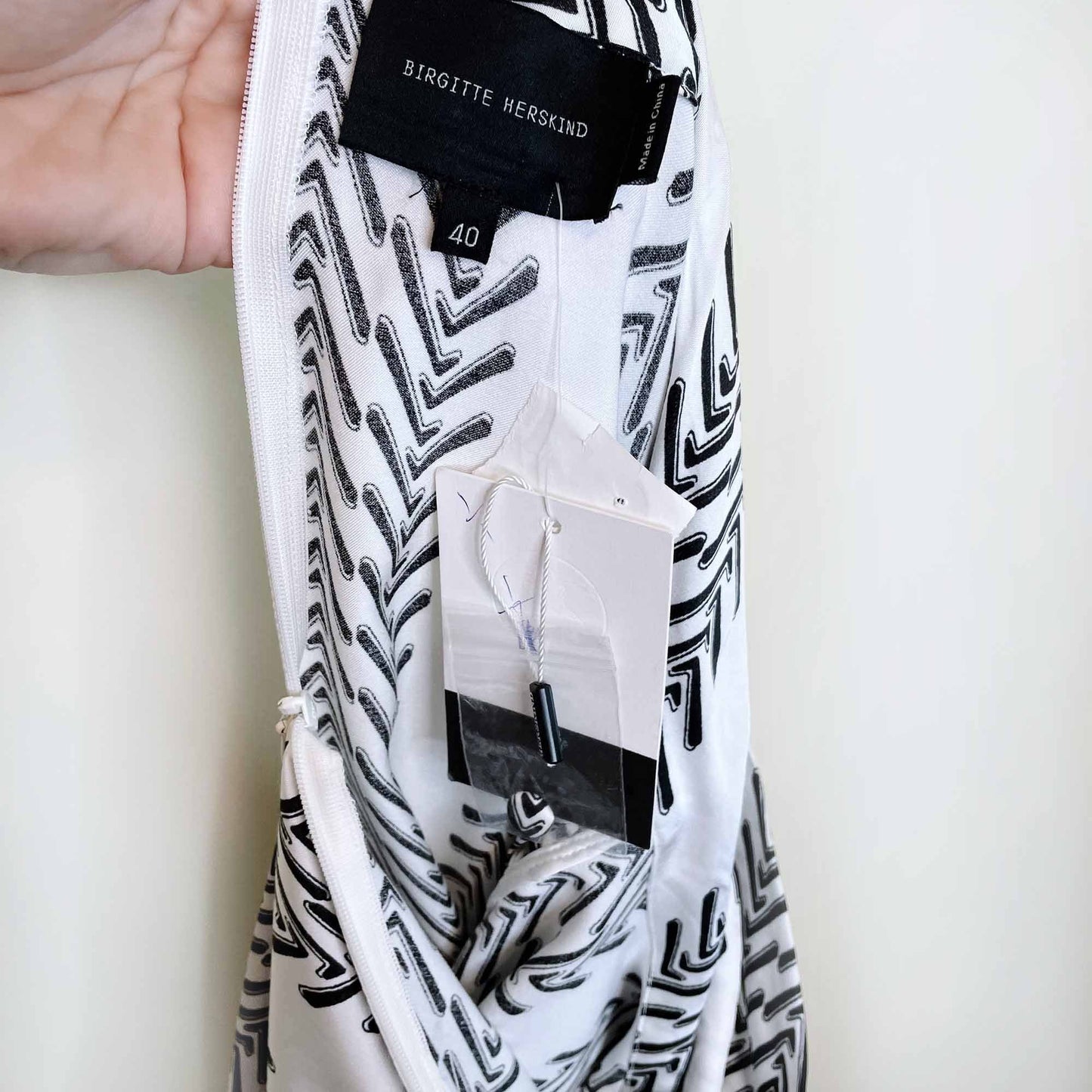 nwt birgitte herskind zoey satin turtleneck blouse - size 10 / 40