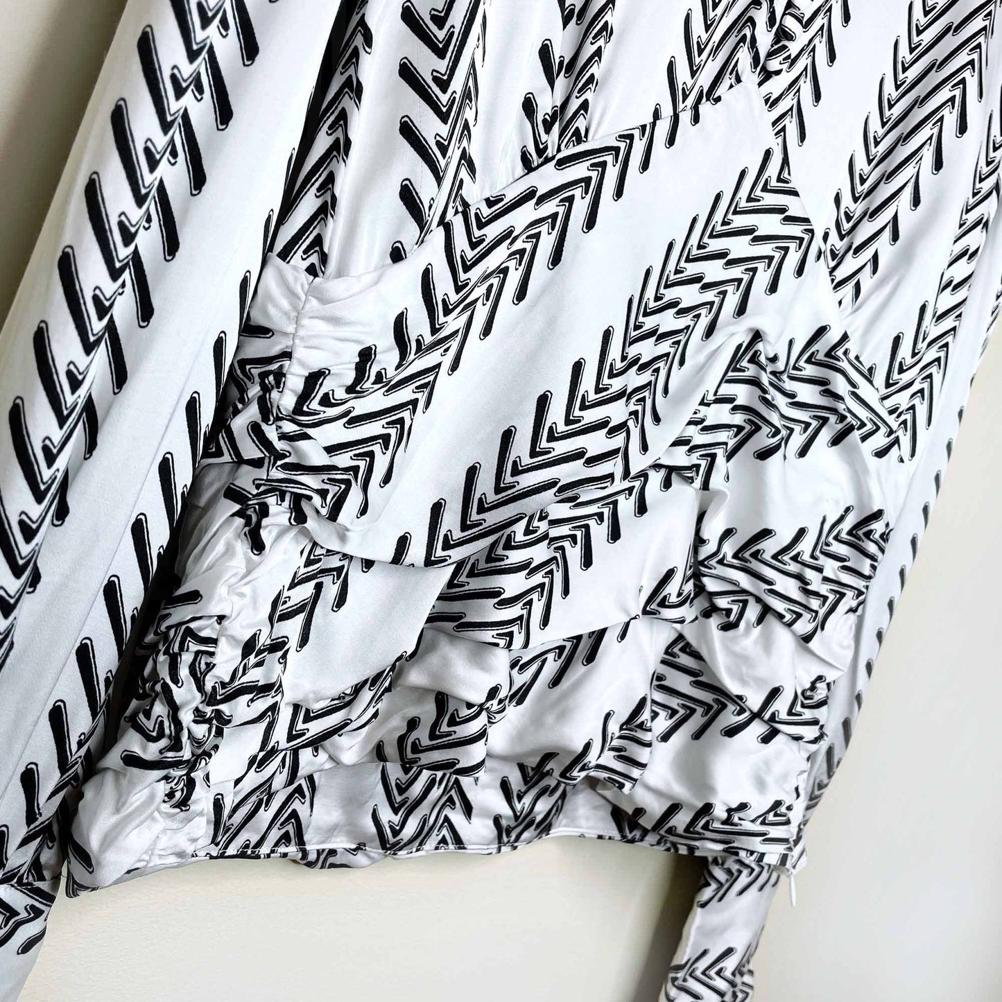 nwt birgitte herskind zoey satin turtleneck blouse - size 10 / 40