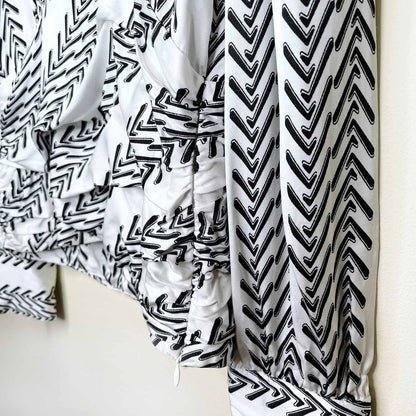 nwt birgitte herskind zoey satin turtleneck blouse - size 10 / 40