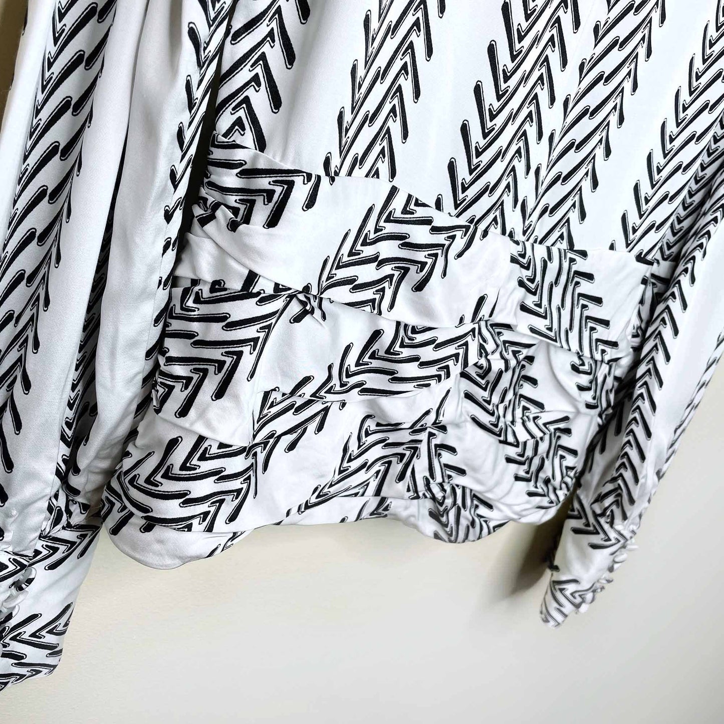 nwt birgitte herskind zoey satin turtleneck blouse - size 10 / 40