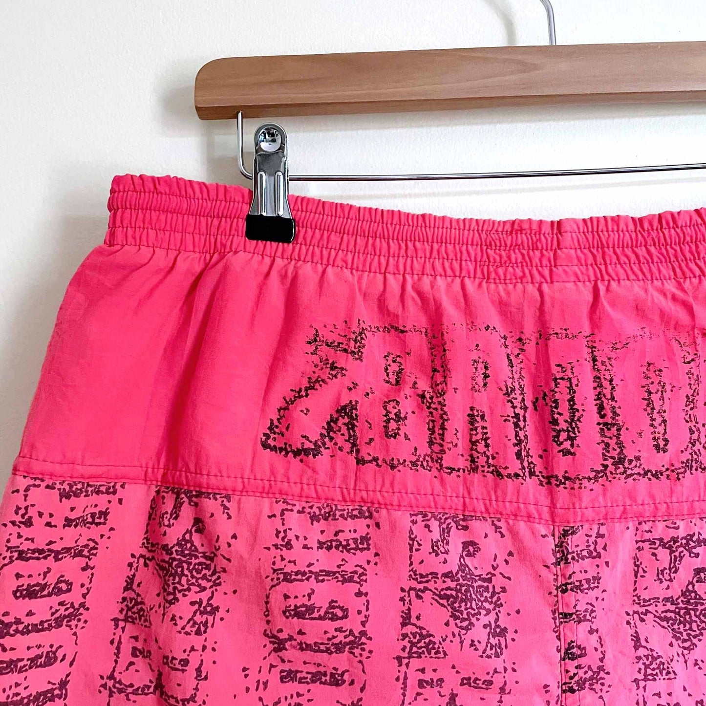 vintage brooks neon pink short swim trunks - size large