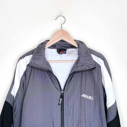 vintage brooks lined windbreaker - size large