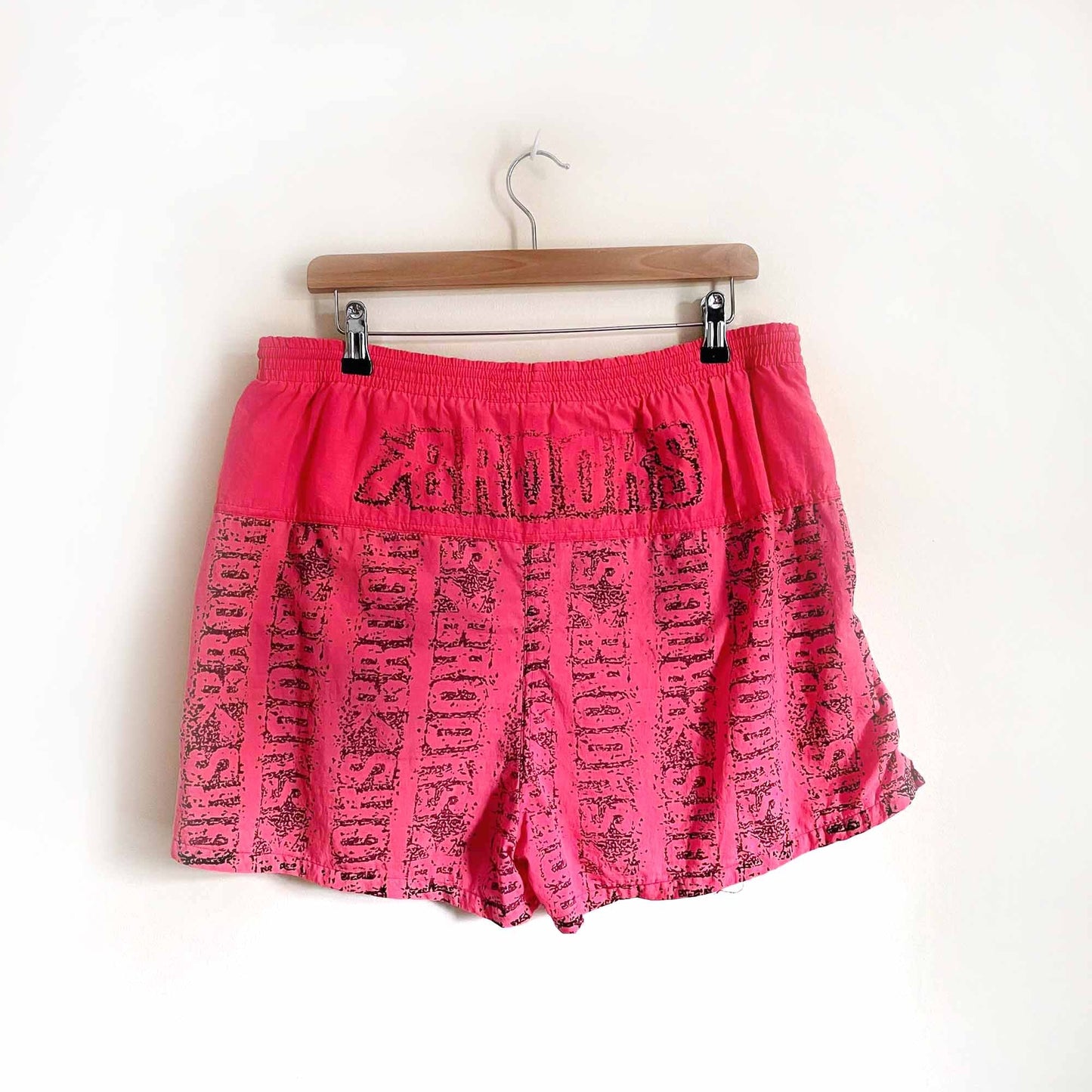 vintage brooks neon pink short swim trunks - size large