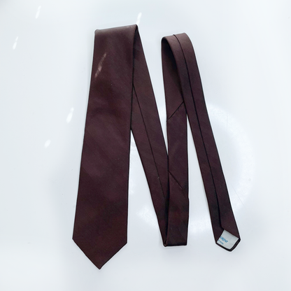 vintage ysl brown silk tie