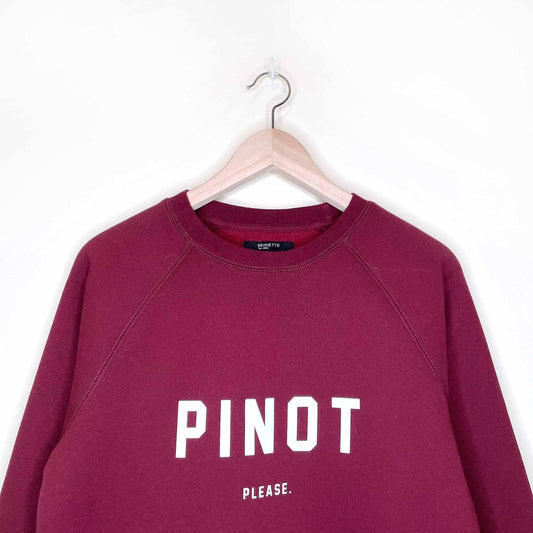brunette the label pinot please sweatshirt - size sm/med