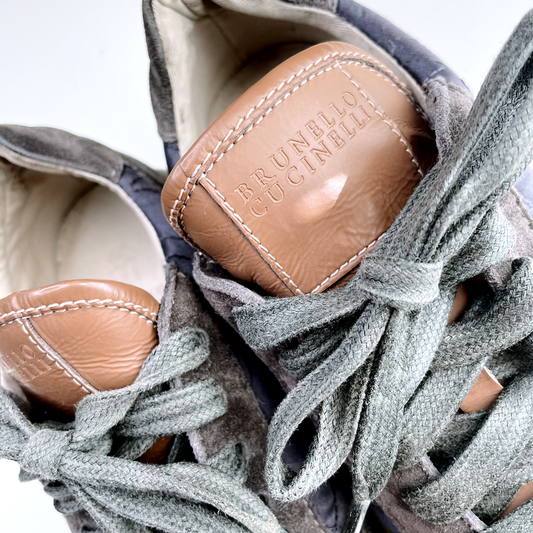 brunello cucinelli monili glitter toe sneakers - size 38