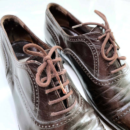 bruno magli wingtip lace up leather oxford loafers - size 7.5M / 9.5W