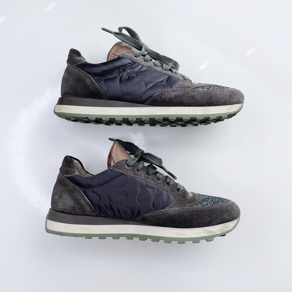 brunello cucinelli monili glitter toe sneakers - size 38