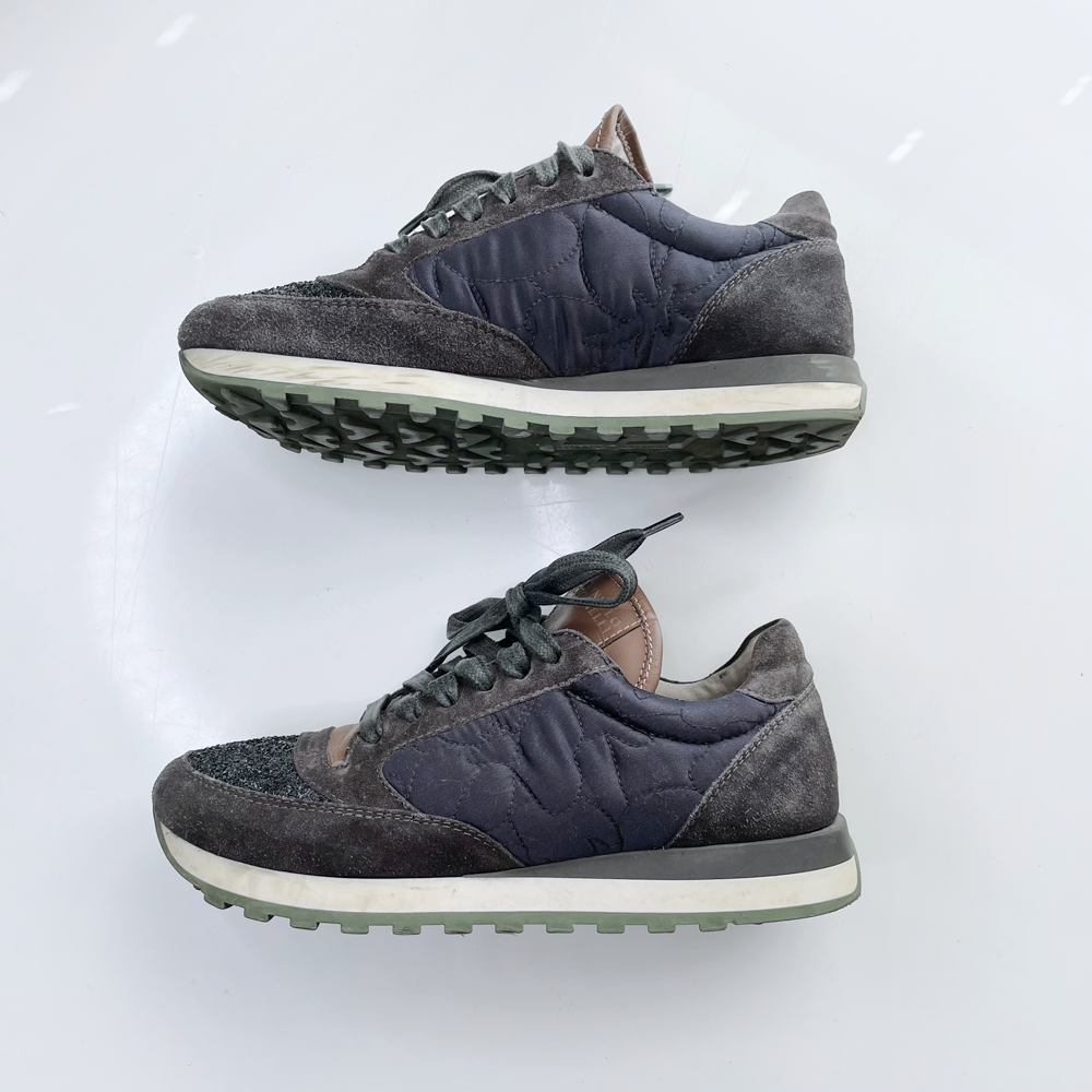 brunello cucinelli monili glitter toe sneakers - size 38