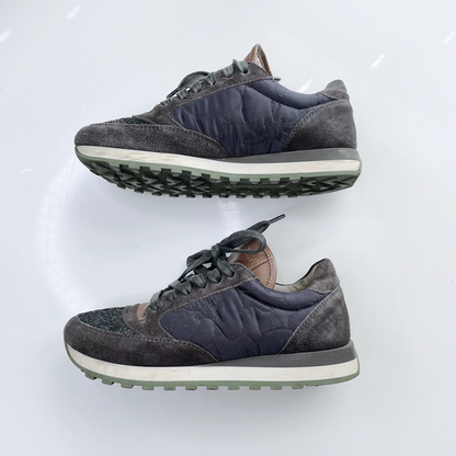 brunello cucinelli monili glitter toe sneakers - size 38