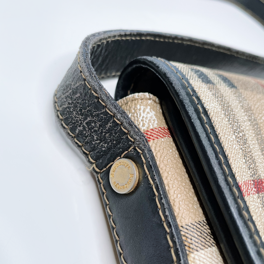 vintage burberrys nova check cross body bag