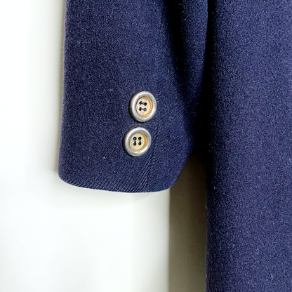 vintage burberrys wool navy pea coat - size medium