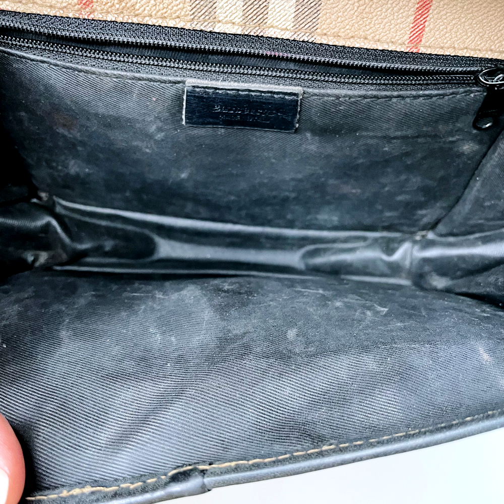 vintage burberrys nova check cross body bag