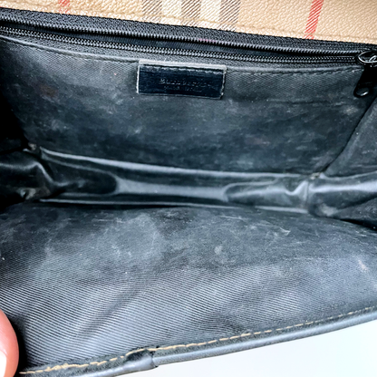 vintage burberrys nova check cross body bag