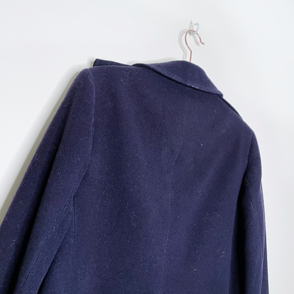 vintage burberrys wool navy pea coat - size medium