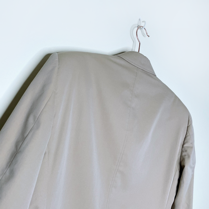 burberry tan matson sport coat blazer with nova check lining - size 48