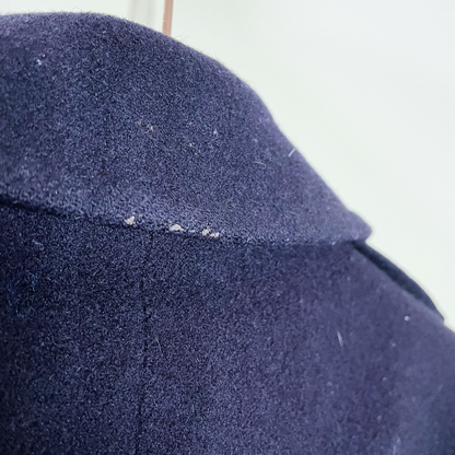 vintage burberrys wool navy pea coat - size medium