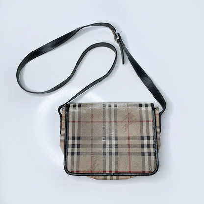 vintage burberrys nova check cross body bag