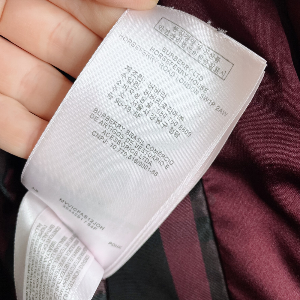 burberry long puffer jacket with fox fur hood - size medium