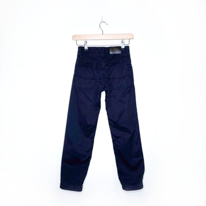 burberry kids black cotton chino's with nova check - size 10Y