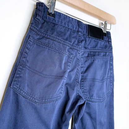 burberry kids black cotton chino's with nova check - size 10Y