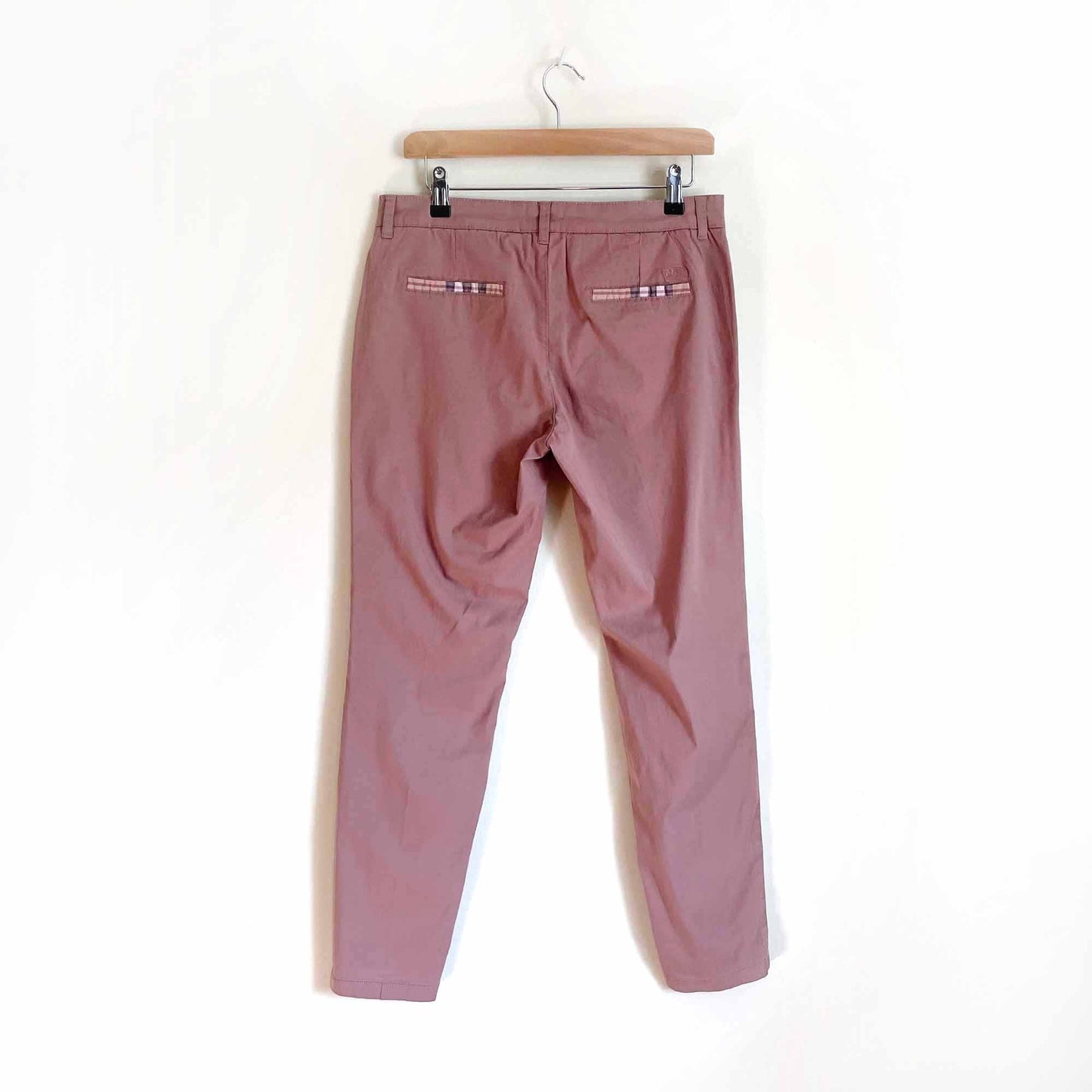 burberry brit pink slim fit chino trouser - size medium