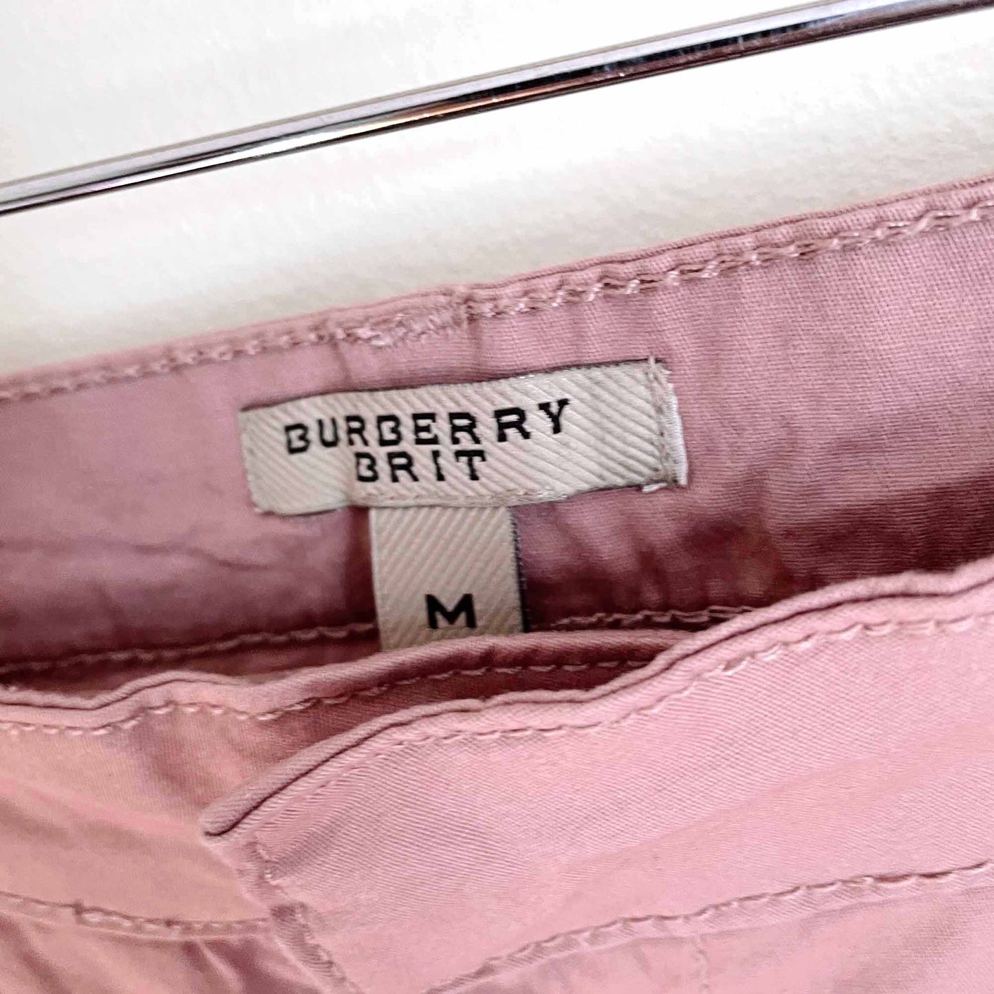 burberry brit pink slim fit chino trouser - size medium