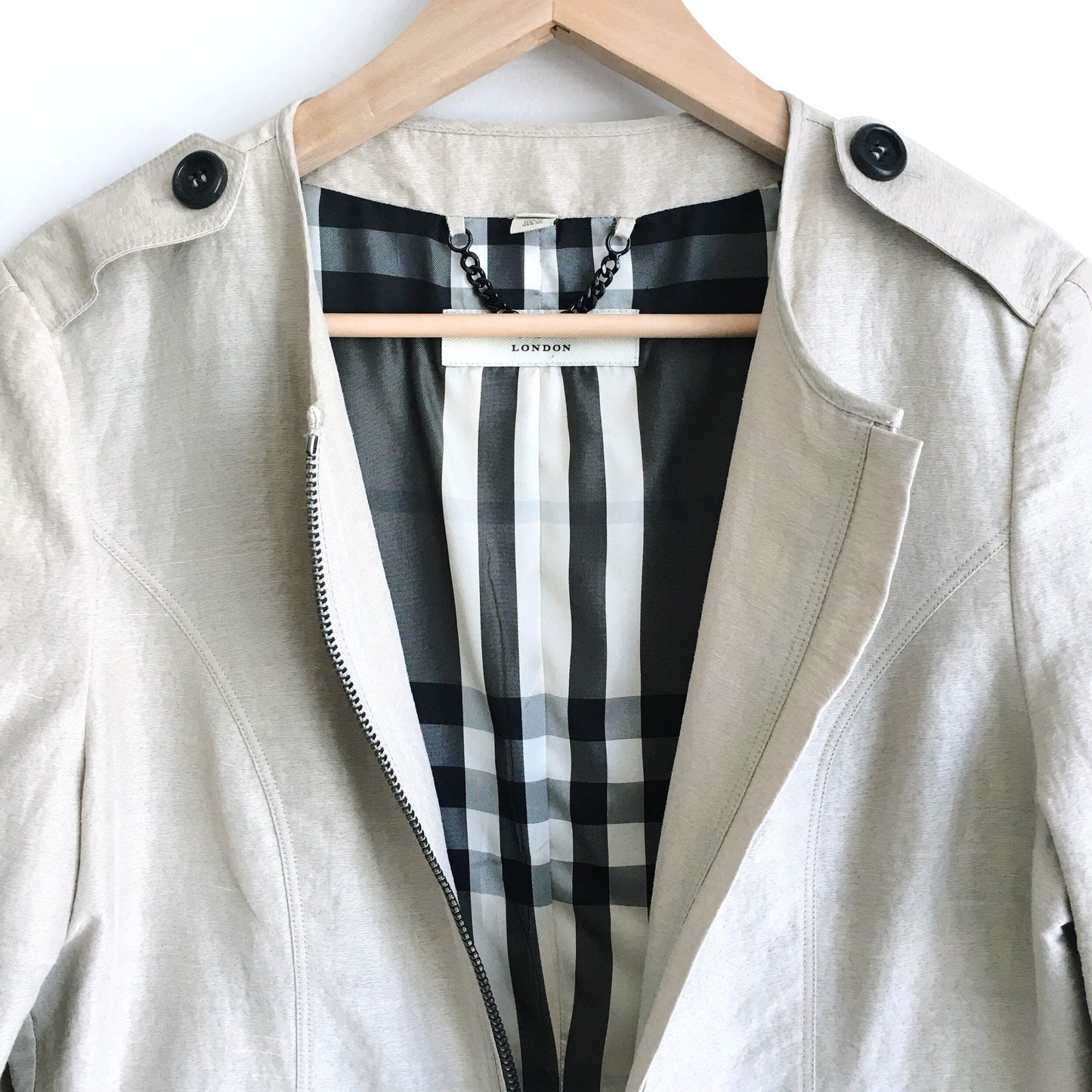 Burberry Silk Peplum Jacket - size 10