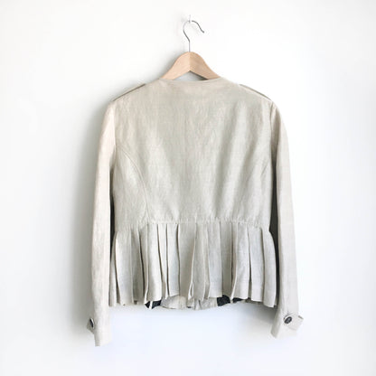 Burberry Silk Peplum Jacket - size 10