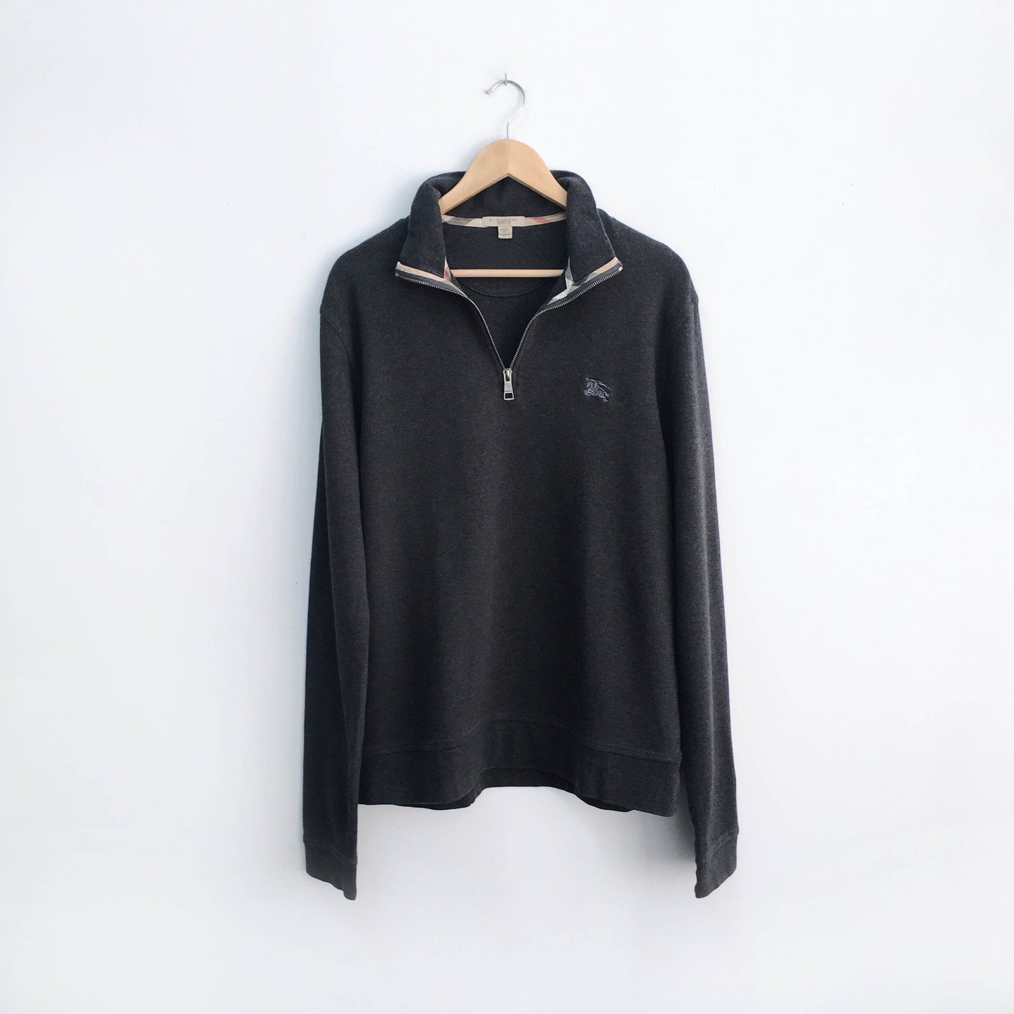 Burberry 1/4 zip Long Sleeve Shirt - size XL