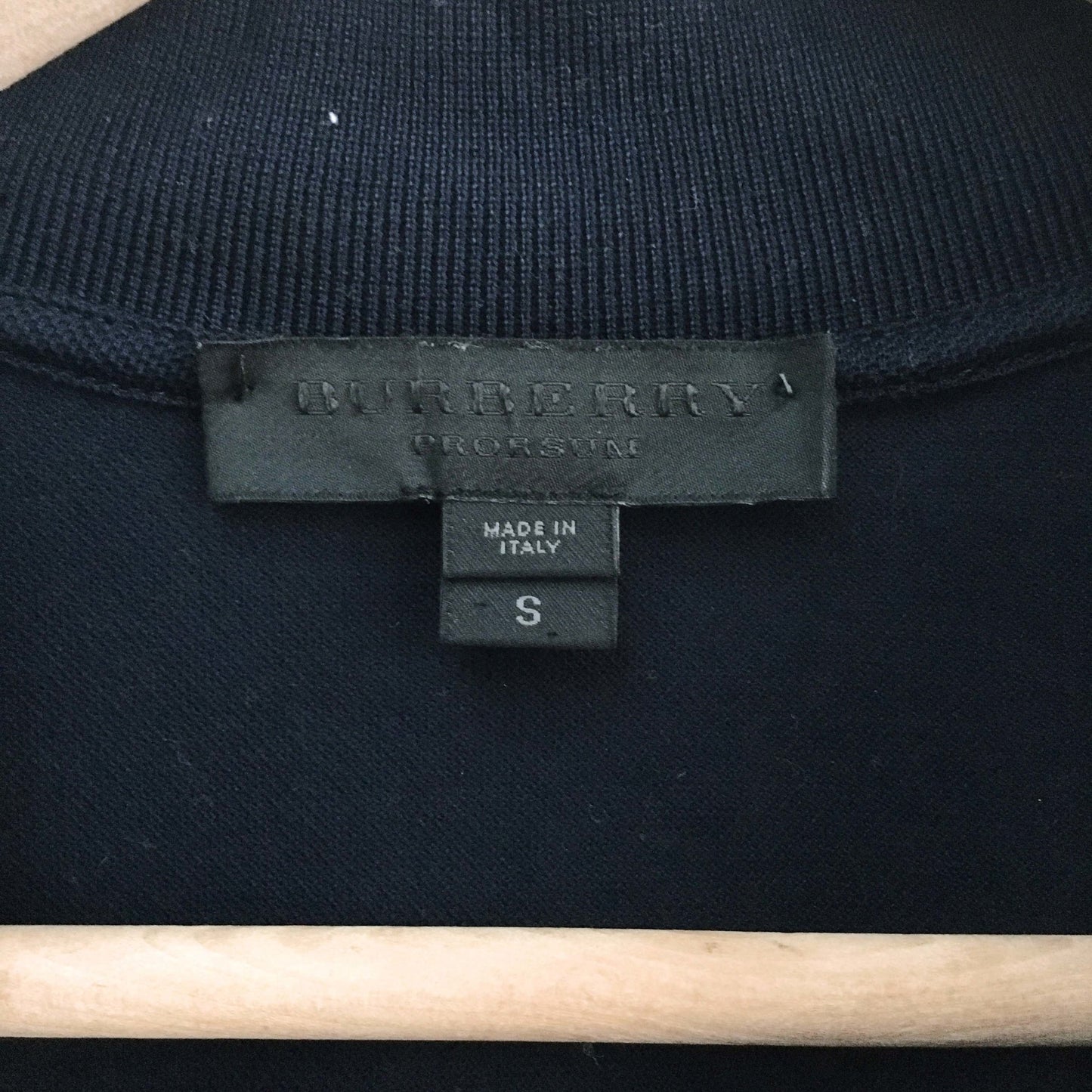 Burberry pique polo with boho embroidery - size Small