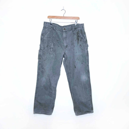 men's carhartt olive green b11-MOS carpenter pants - size 38x32