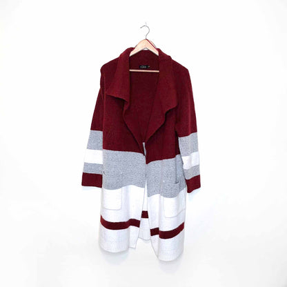 goa striped cozy and soft blanket cardigan - size xl