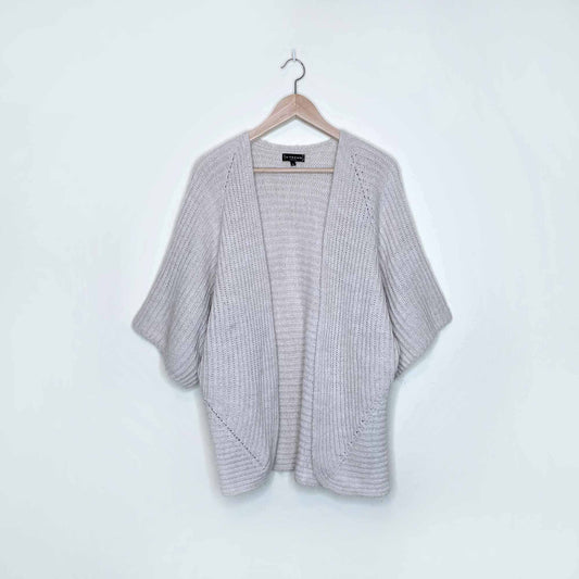 h trend wool-mohair blend open shrug cardigan sweater - size small