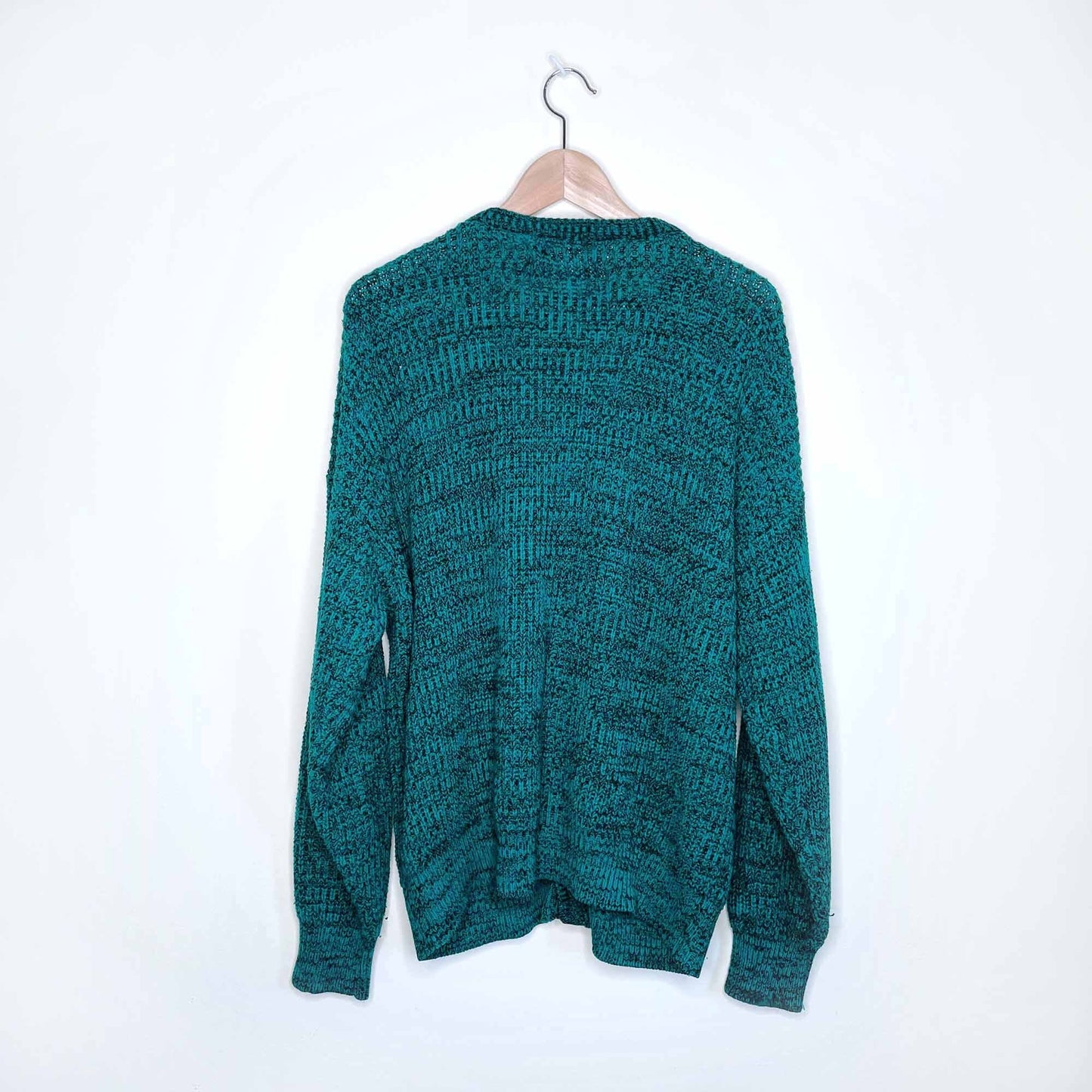 Astra emerald green heather vintage grandpa cardigan - size Large