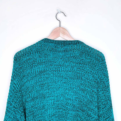 Astra emerald green heather vintage grandpa cardigan - size Large