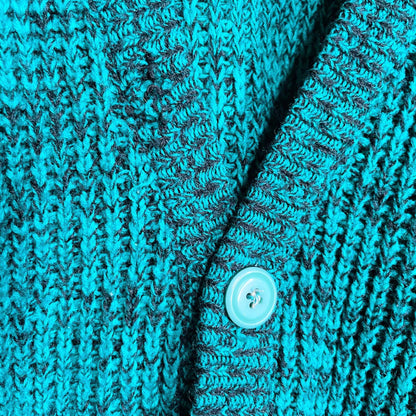 Astra emerald green heather vintage grandpa cardigan - size Large