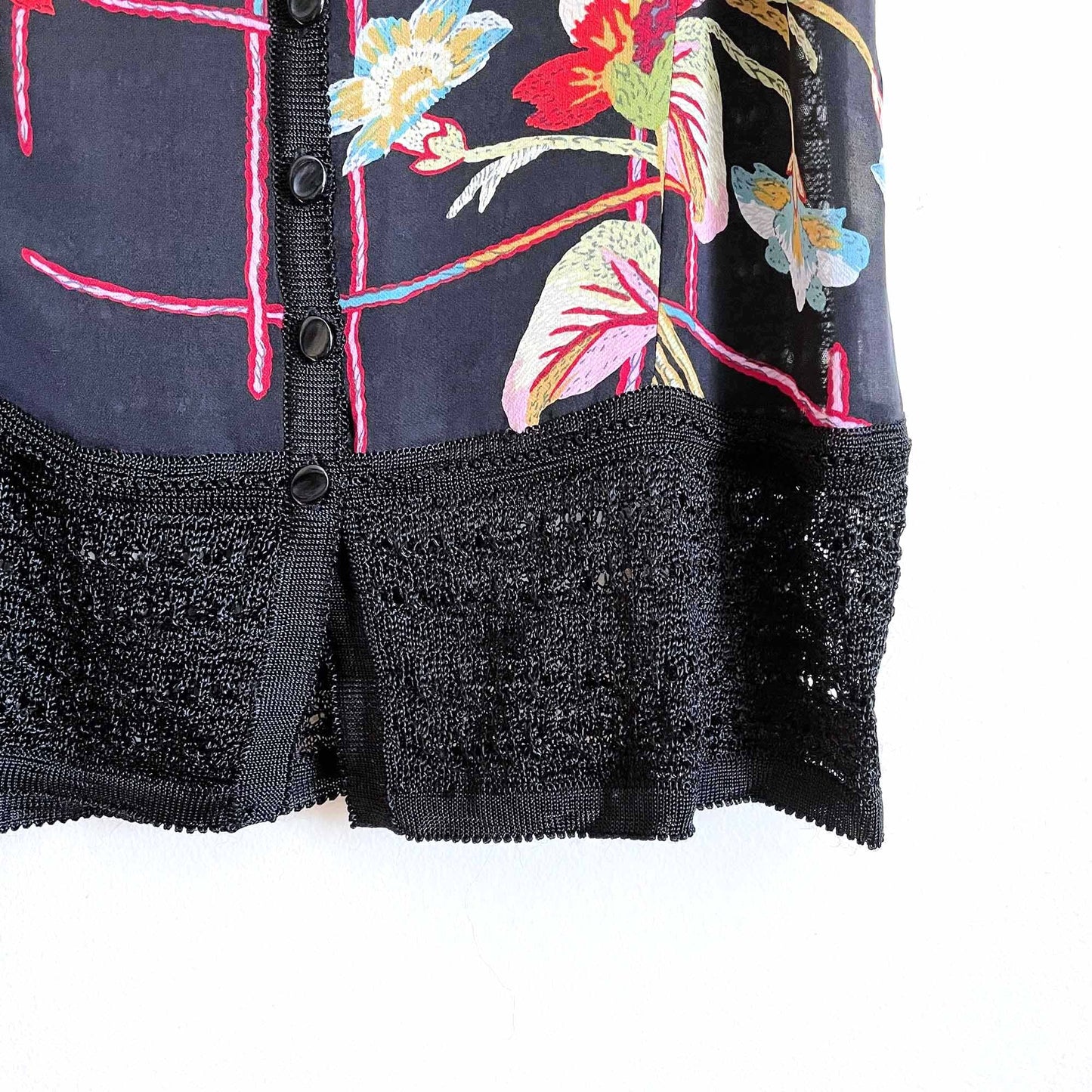 Vintage Carlisle silk knit button down tank - size Small