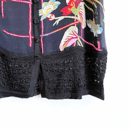 Vintage Carlisle silk knit button down tank - size Small