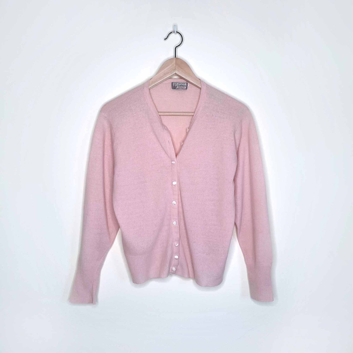 Vintage Shepard Knitwear Co. pink cashmere cardigan - size Small